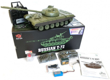 Радиоуправляемый танк Heng Long Russian T-72 1:16 (ИК+Пневмо) 2.4G - 3939-1 V6.0