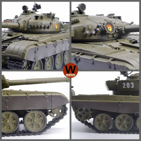 Радиоуправляемый танк Heng Long Russian T-72 1:16 (ИК+Пневмо) 2.4G - 3939-1 V6.0