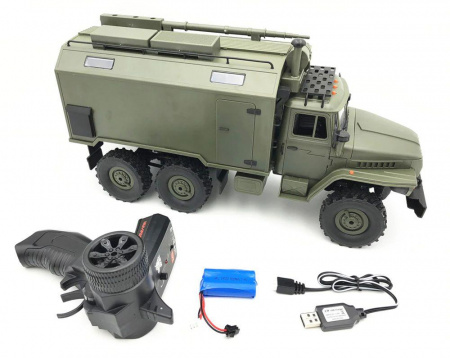 Радиоуправляемый внедорожник WPL Советский военный грузовик Урал 4WD 1:16 2.4G - WPLB-36