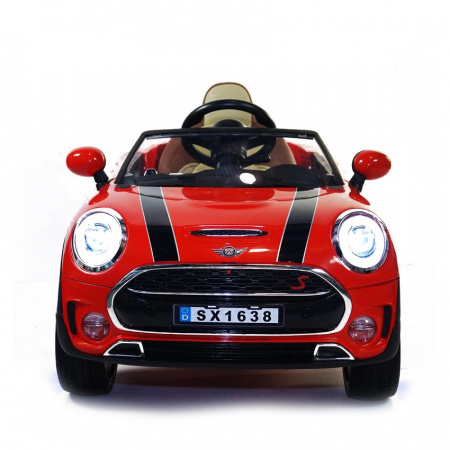 Детский электромобиль Mini Cooper Red Luxury 12V 2.4G - SX1638