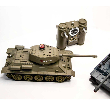 Радиоуправляемый танковый бой Huan Qi Т34 и Tiger масштаб 1:32 2.4G - HQ555