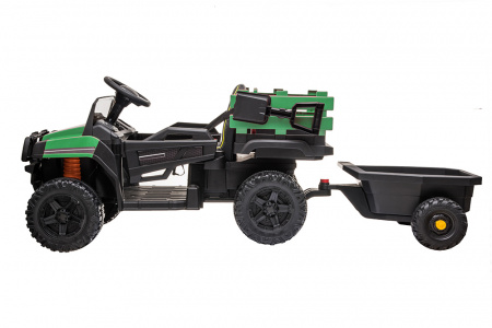 Детский электромобиль Bettyma квадроцикл с прицепом 2WD 12V - BDM0926-GREEN