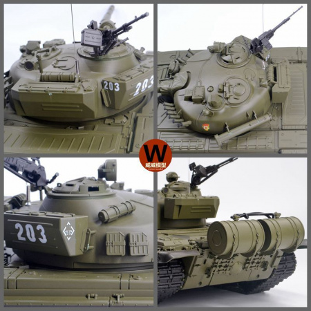 Радиоуправляемый танк Heng Long Russian T-72 1:16 (ИК+Пневмо) 2.4G - 3939-1 V6.0