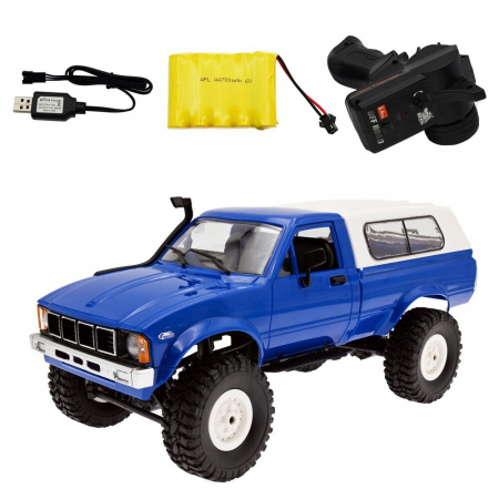 Радиоуправляемая машина WPL пикап Hilux (синий) 4WD 2.4G 1:16 RTR - WPLC-24R-BLUE