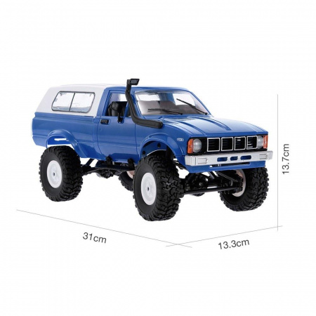 Радиоуправляемая машина WPL пикап Hilux (синий) 4WD 2.4G 1:16 RTR - WPLC-24R-BLUE